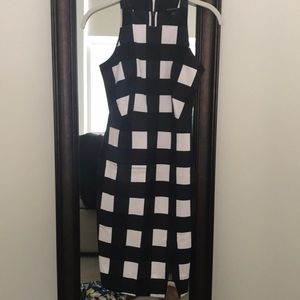 Banana Republic black and white gingham dress